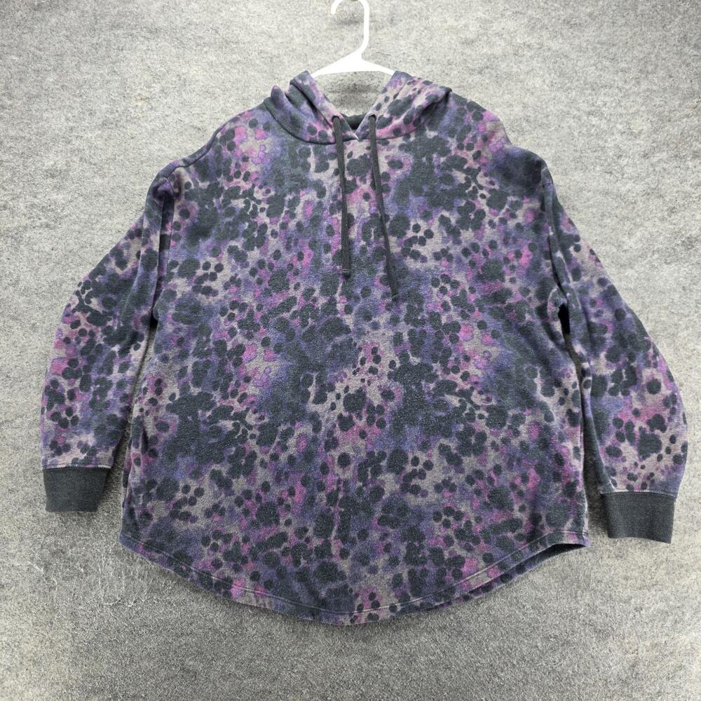 Torrid Hoodie Womens 1 Plus Size Purple Pullover Hooded Oversized Fleece
